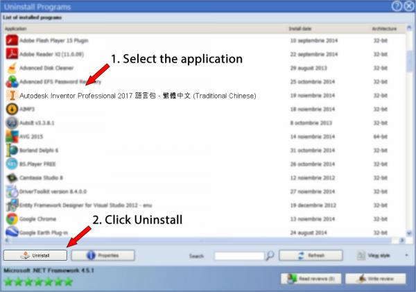 Uninstall Autodesk Inventor Professional 2017 語言包 - 繁體中文 (Traditional Chinese)