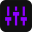 Pure Black Purple Neon iPack Icon