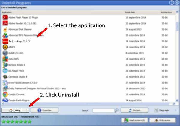 Uninstall Authorizer 2.7.0