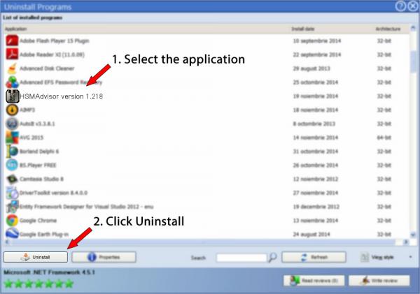Uninstall HSMAdvisor version 1.218