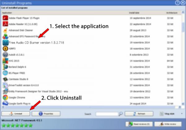 Uninstall Free Audio CD Burner version 1.5.2.718