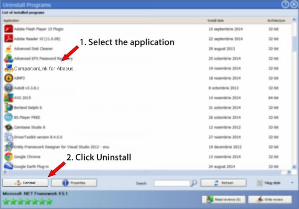 Uninstall CompanionLink for Abacus