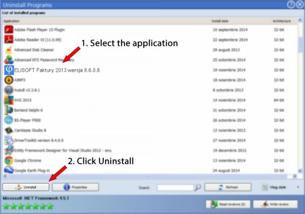 Uninstall ELISOFT Faktury 2013 wersja 8.6.0.8