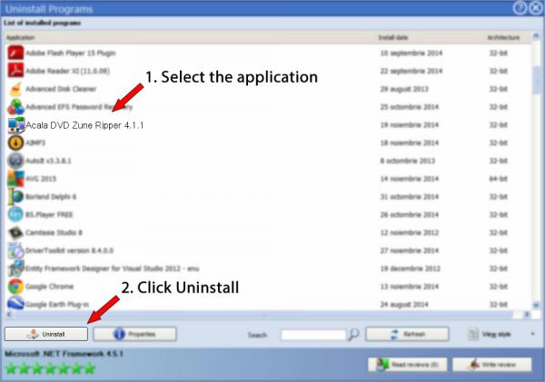 Uninstall Acala DVD Zune Ripper 4.1.1