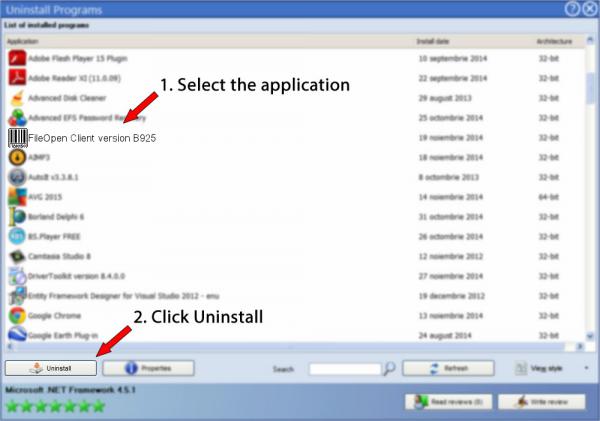 Uninstall FileOpen Client version B925