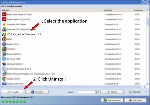 Uninstall MSD Organizer Freeware 13.2