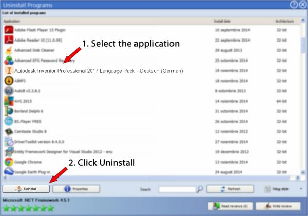 Uninstall Autodesk Inventor Professional 2017 Language Pack - Deutsch (German)