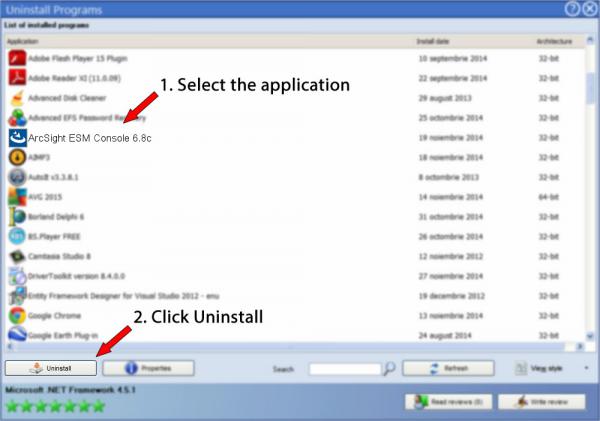 Uninstall ArcSight ESM Console 6.8c