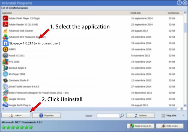 Uninstall Nicepage 1.0.214 (only current user)