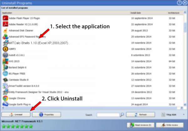 Uninstall MITCalc-Shells 1.10 (Excel XP,2003,2007)