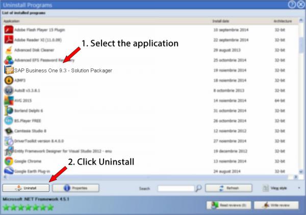Uninstall SAP Business One 9.3 - Solution Packager