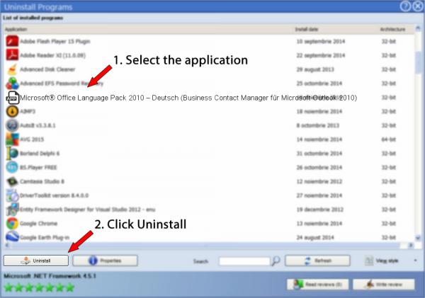 Uninstall Microsoft® Office Language Pack 2010 – Deutsch (Business Contact Manager für Microsoft Outlook 2010)