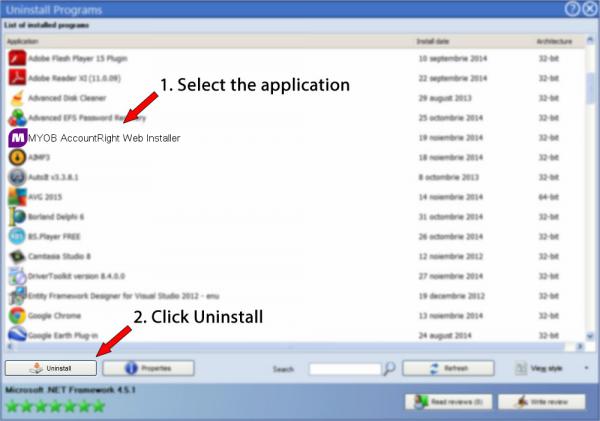 Uninstall MYOB AccountRight Web Installer