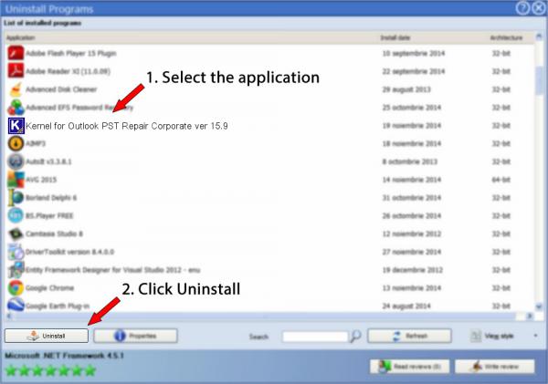 Uninstall Kernel for Outlook PST Repair Corporate ver 15.9