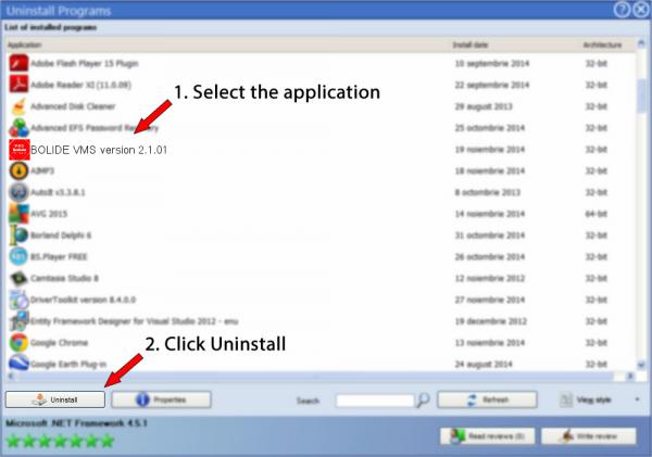 Uninstall BOLIDE VMS version 2.1.01