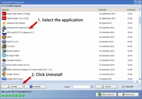 Uninstall IMSverify2010 release 4.3