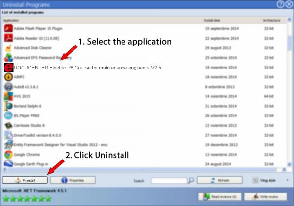 Uninstall DOCUCENTER Electric P8 Course for maintenance engineers V2.5