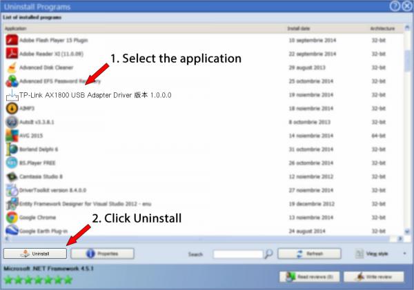 Uninstall TP-Link AX1800 USB Adapter Driver 版本 1.0.0.0