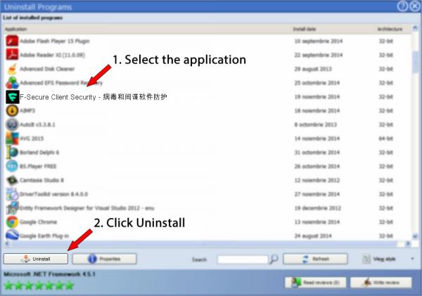 Uninstall F-Secure Client Security - 病毒和间谍软件防护