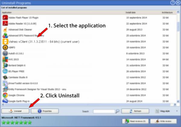 Uninstall Velneo vClient (31.1.3.23511 - 64 bits) (current user)