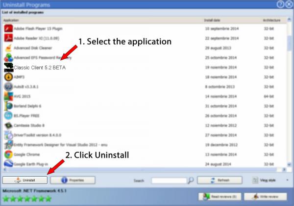 Uninstall Classic Client 5.2 BETA