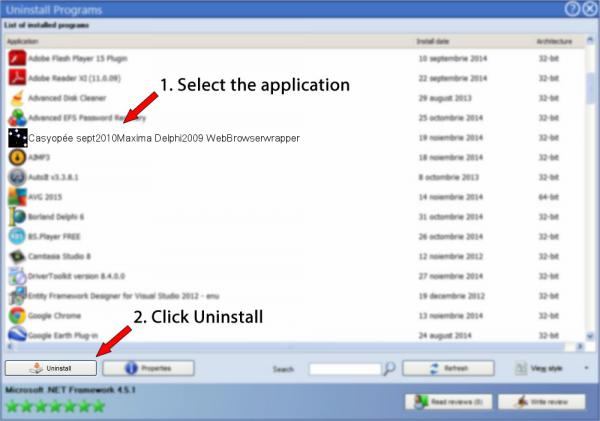 Uninstall Casyopée sept2010Maxima Delphi2009 WebBrowserwrapper