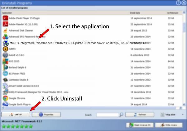 Uninstall Intel(R) Integrated Performance Primitives 6.1 Update 3 for Windows* on Intel(R) IA-32 architecture