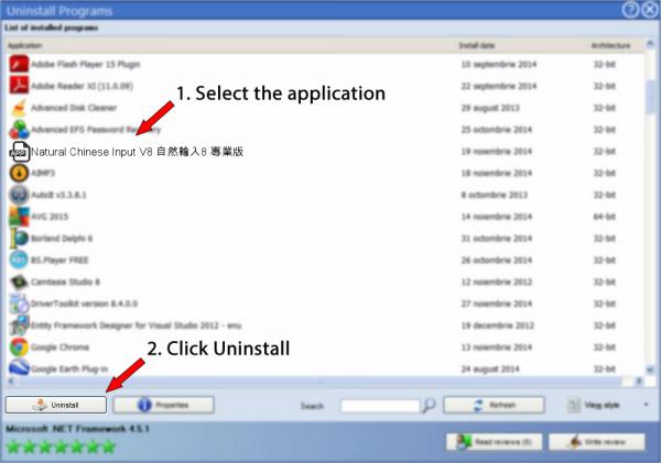 Uninstall Natural Chinese Input V8 自然輸入8 專業版