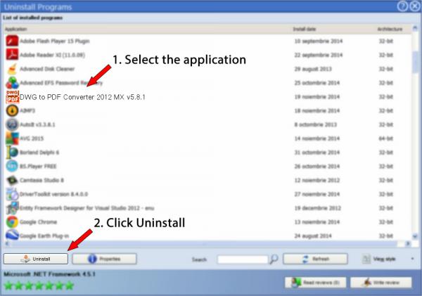 Uninstall DWG to PDF Converter 2012 MX v5.8.1